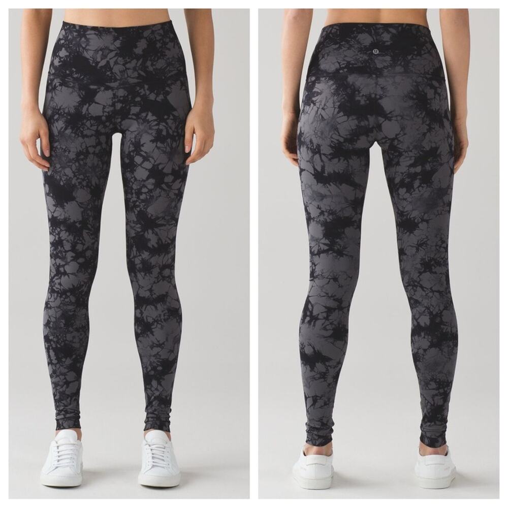 Lululemon | Women’s Wunder Under Pant Hi-Rise Shibori Black Dark Carbon Tie Dye